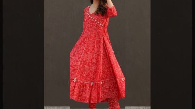 Summer Eid dress 1 colour and different designing girls favourite frock and loose shirt design смотреть онлайн
