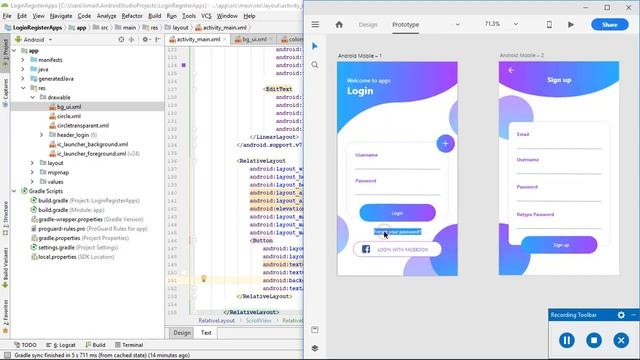 Login and Register UI UX design XD to Android Studio XML Animation Transition смотреть онлайн