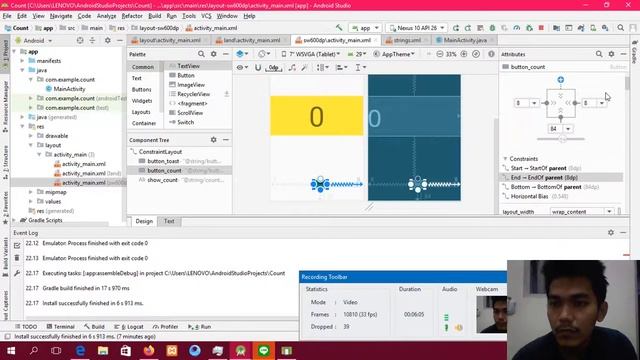 1202174003 || 01.2 Part A:Your first interactive UI, 01.2 The layout editor, Text and scrolling vie смотреть онлайн