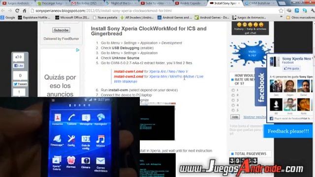 Instalar ClockworkMod Recovery para Sony Xperia ICS y Gingerbread gama 2011 (ROOT) смотреть онлайн