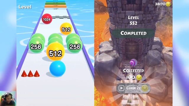 Ball Run 2048 | Rollance - All Level Gameplay Android,iOS - NEW MEGA APK UPDATE RunGames смотреть онлайн