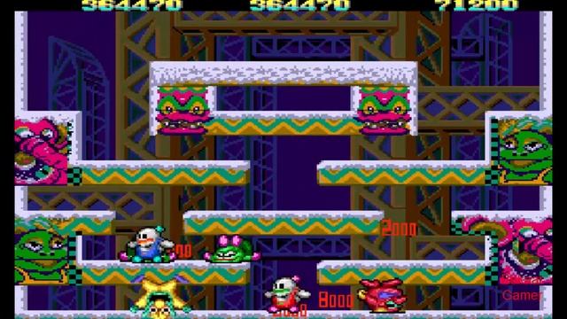 Snow Bros walkthrough part 1 - Sega Game смотреть онлайн