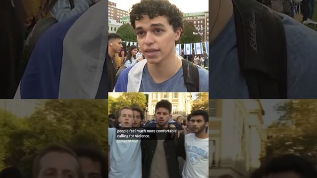 Pro-Israel, Pro-Palestinian protesters hold dueling rallies at Columbia University смотреть онлайн