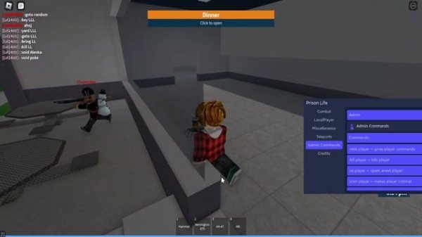 Prison Life Trolling Gui script with Admin Commands (PASTEBIN)
