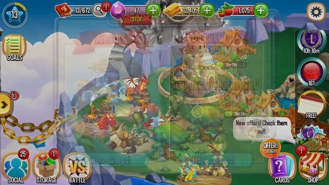 Dragon City Gameplay Tutorial Part 5 Level 13 (Got Mud, Tropical, Cloud, Shakespeare Dragon) смотреть онлайн