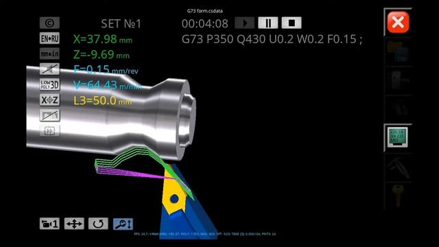 Teknik Pemesinan CNC Bubut | Pemrograman G73 | Lathe Machine CNC Simulator смотреть онлайн