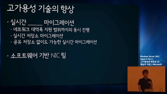 [Windows Server 2012] Hyper-V 테크니컬 소개 - 고가용성과 확장성 III смотреть онлайн