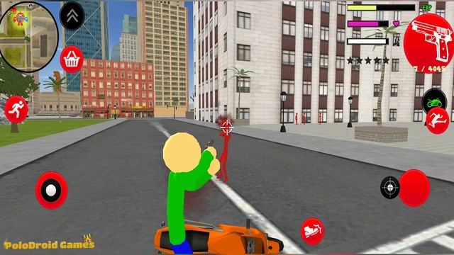 Süper Kahraman Çöp Adam - The Amazing Baldi Stickman Rope Hero #55 - Android Gameplay смотреть онлайн