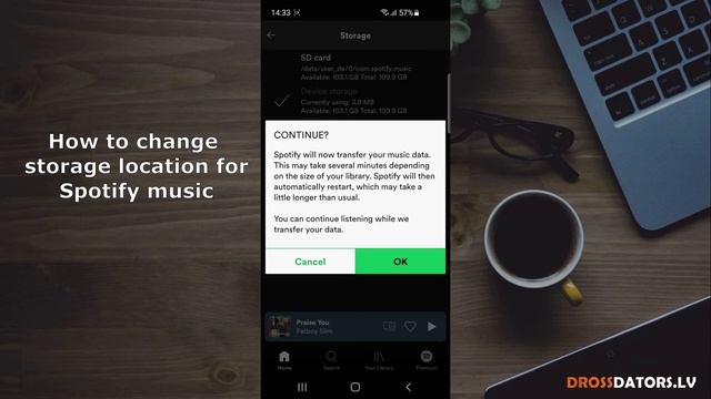 How to quickly change Spotify storage location to SD memory card смотреть онлайн