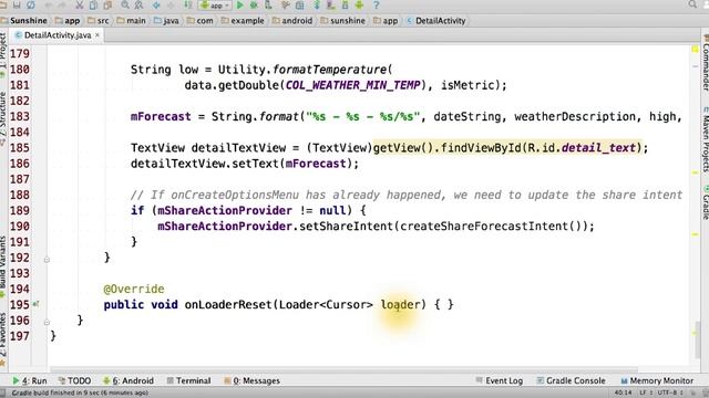 Make Details View Functional Solution - Developing Android Apps смотреть онлайн