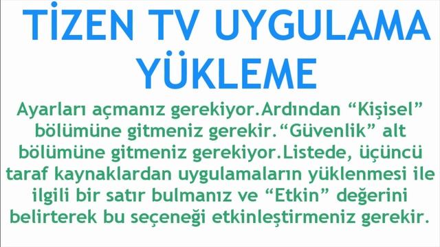 Tizen TV Uygulama Yükleme Nasıl Yapılır? смотреть онлайн