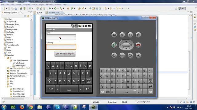 My Weather Tracking Application In Android Using Web Services смотреть онлайн