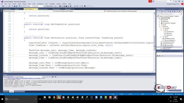 Xamarin Android Tutorial - Add Bubble Text Chat App смотреть онлайн