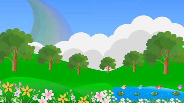 background animasi bergerak pemandangan alam katak melompat , background video pembelajaran смотреть онлайн