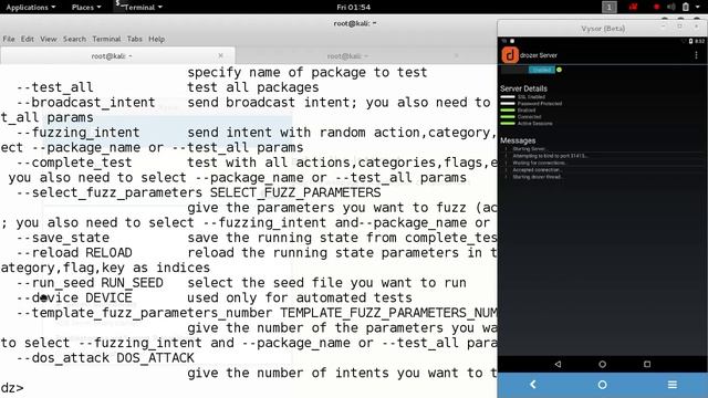 Android Intent Fuzzing Module for Drozer - short demo смотреть онлайн