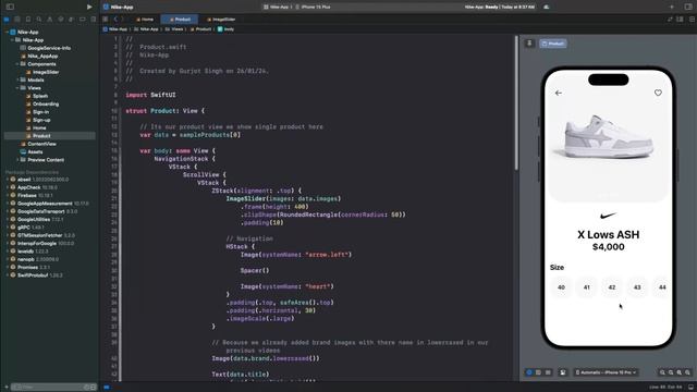 Let's Build eCommerce app using Swift Ui | iOS 17 | Part 4 смотреть онлайн