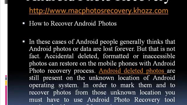 Android Photo Recovery смотреть онлайн