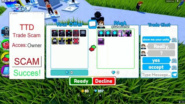 TOILET TOWER DEFENCE TRADE SCAM | TTD TRADE SCAMER | TTD SCRIPT