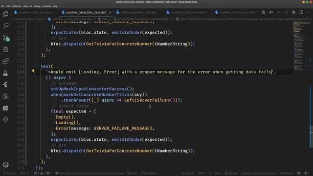 Flutter TDD Clean Architecture Course [12] – Bloc Implementation 2/2 смотреть онлайн