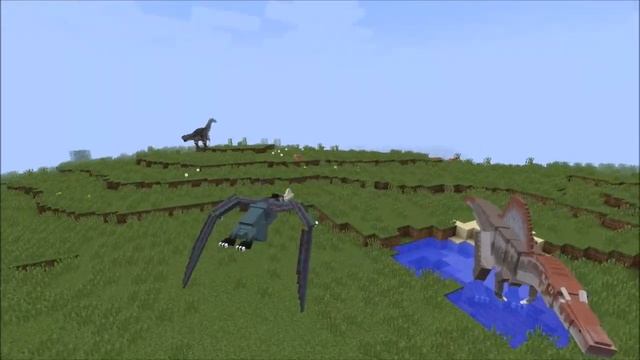 Minecraft 1.8 Jurassic World 2.0 Mod Showcase! INDOMINUS REX, SPINASOURUS &amp; FLYING DINOS!