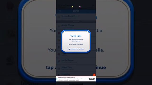 Don’t assault your sister on BitLife смотреть онлайн