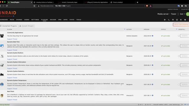 Unraid krok po kroku: instalacja plugin'ów смотреть онлайн