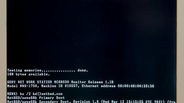 NetBSD/news68k 9.3 on SONY NWS-1750 смотреть онлайн