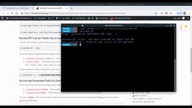 Cara Mudah Download MP3 lagu dari terminal linux dengan YouTube-DL ubuntu смотреть онлайн
