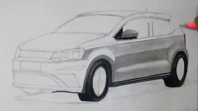 Volkswagen Polo Drawing || SWAY || Time-lapse смотреть онлайн