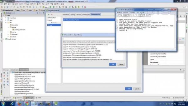 Adding dependencies in Android Studio