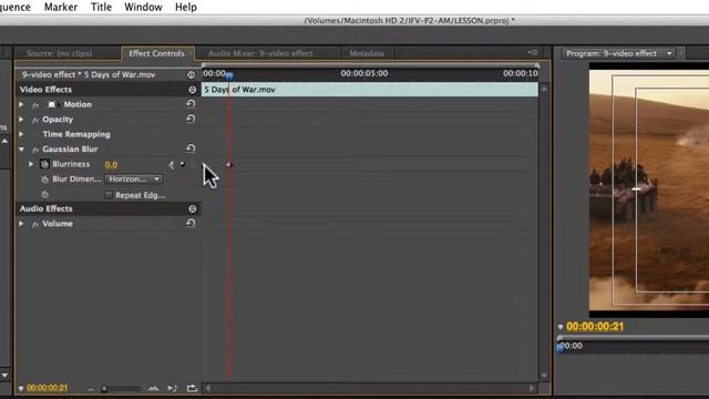 Clip 10 Adobe Premiere Pro CS5 for Mac : video effect blur смотреть онлайн