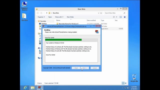 Base beta Windows 8 theme смотреть онлайн