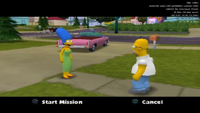 The Simpsons: Hit & Run (Europe) - AetherSX2 - Powkiddy x18S смотреть онлайн