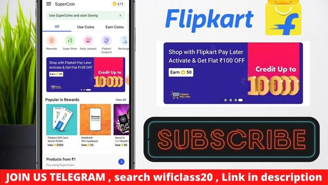 Flipkart New Offer Get 50 Free Supercoins Instant | How To Activate Flipkart Pay Later смотреть онлайн