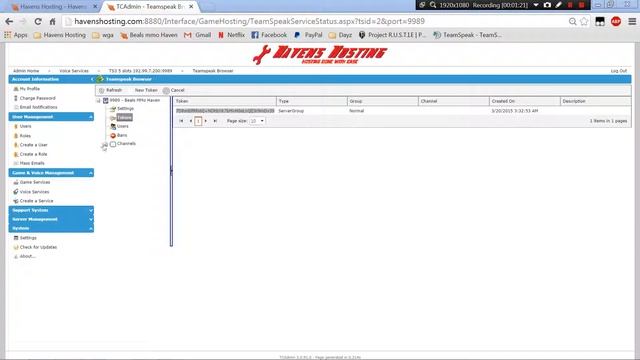 Havens Hosting Ts3 Admin Token смотреть онлайн