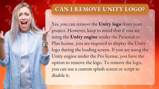 Can I remove Unity logo? смотреть онлайн