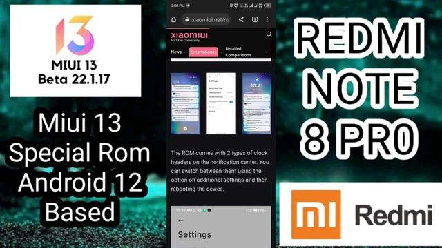 Miui 13 First Build For Redmi Note 8 Pro | Android 12 Based Rom For Redmi Note 8 Pro смотреть онлайн