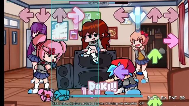 FNF MOD DOKI DOKI TAKEOVER ANDROID PORT OPTIMIZE смотреть онлайн