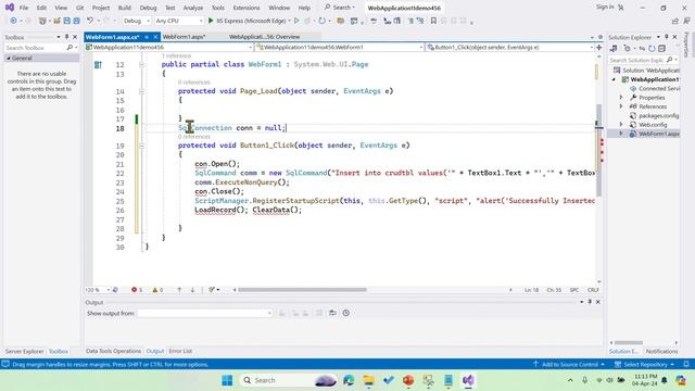 CRUD Operations in ASP.NET Web Application using Microsoft SQL Server| Visual Studio 2022 | GridVie смотреть онлайн