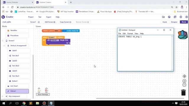 Membuat CRUD SQLlite di Kodular | MIT App Inventor | Thunkable #Create #Read #Part1 смотреть онлайн