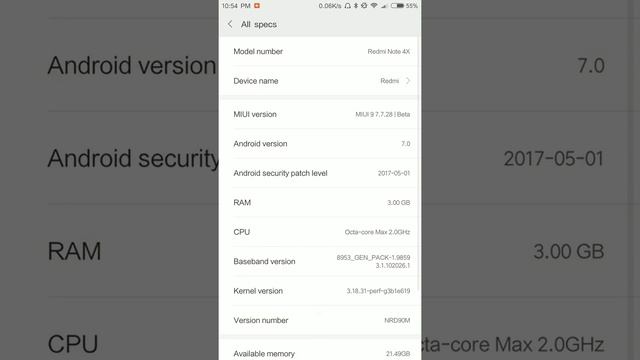 MIUI 9 REDMI NOTE 4X 7.7.28 смотреть онлайн