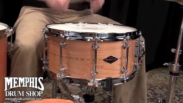 Craviotto 14 x 6.5 Custom Shop Black Cherry Snare Drum w/ Cherry Inlay смотреть онлайн
