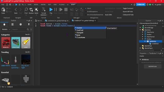 Roblox studio Button Toggle Tutorial смотреть онлайн