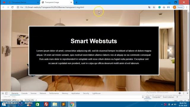 Transparent Text On Image | How To Add Transparent Background Image HTML | Smart Webtuts | 2020 смотреть онлайн