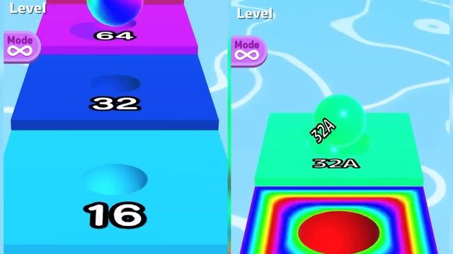 Ball Run 2048 Merge Number vs REVERSE iOS Android all levels gameplay смотреть онлайн