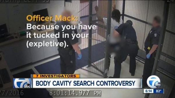 Body cavity search controversy