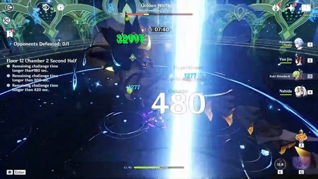 Spiral Abyss 3.4 Old National Team & C0 Ayato Hyperbloom F2P смотреть онлайн
