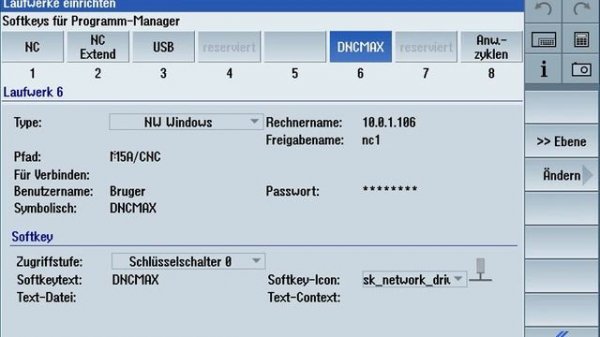 Siemens 840D sl Windows network