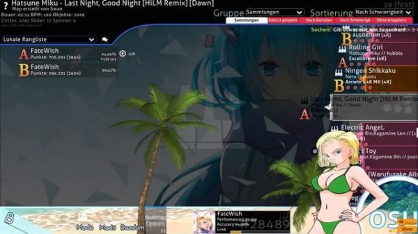 Osu Mania Android 18 Skin Showcase+P names