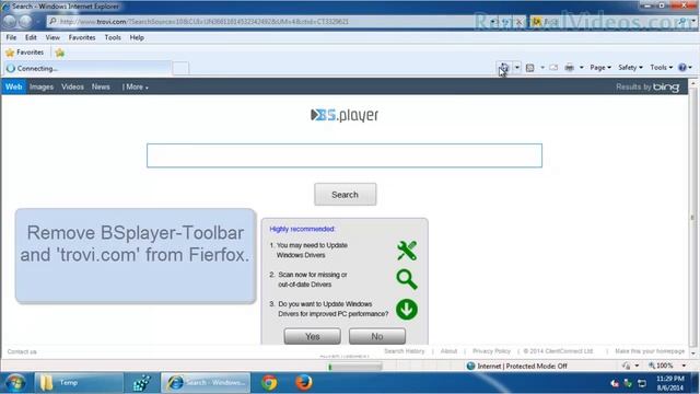 How to Remove BSplayer-Toolbar and 'Trovi.com' from IE,Fierfox. смотреть онлайн
